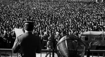 Sorteo para el servicio militar, en Madrid en 1986.