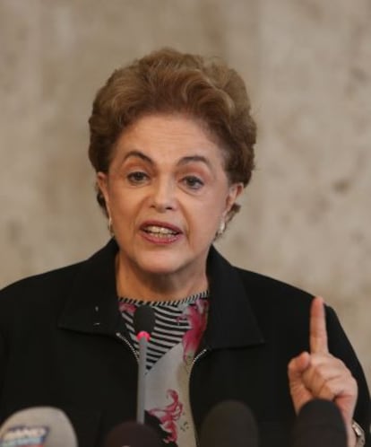 Rousseff, en la rueda de prensa del viernes en Brasilia.