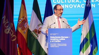 Sergio Díaz-Granados, presidente ejecutivo de CAF, durante la conferencia internacional de Sevilla.