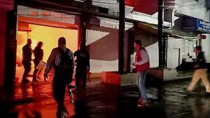 Incendio en la casa de Diana Caballero, en Queréndaro, Michoacán.