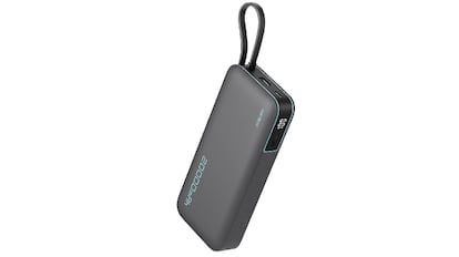 External battery with cable to hold it and digital LED panel.