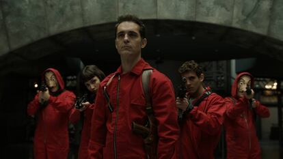 Úrsula Corberó, Pedro Alonso e Miguel Herrán, em 'La casa de papel'