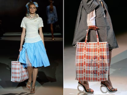 Marc Jacobs ya se adelantó en su colección primavera-verano 2007 imitando las bolsas de la compra.