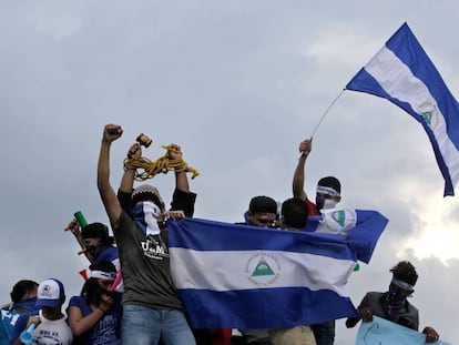 Una de las manifestaciones contra Daniel Ortega en Managua, en mayo de 2018.
