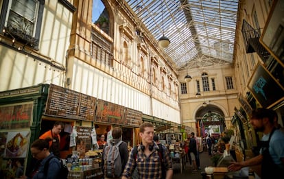 Puestos del mercado de Saint Nicholas de Bristol. 