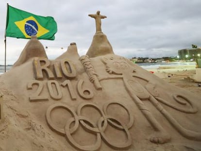 La playa de Copacabana, engalanada para los JJOO.