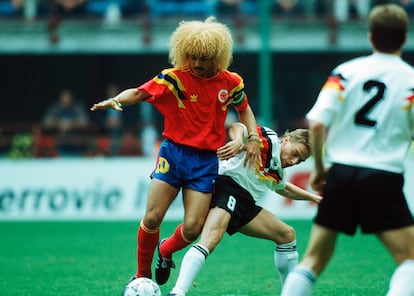 Partido entre Alemania y Colombia, en el Mundial de Italia 1990.