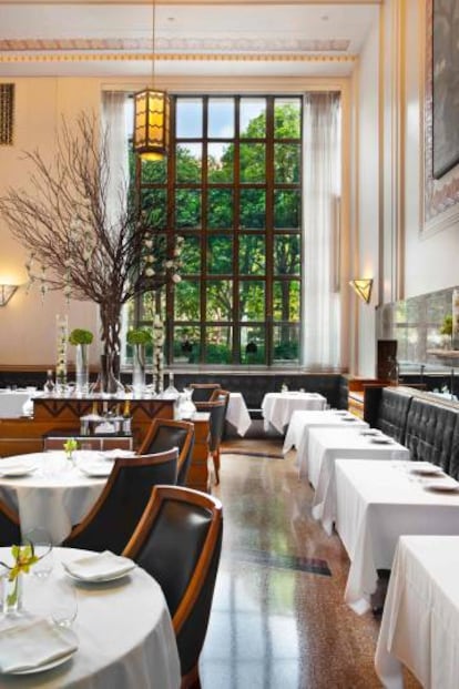 Interior del restaurante Eleven Madison Park, en Nueva York.