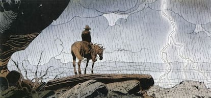 Una viñeta de 'Blueberry' del dibujante Jean Giraud.