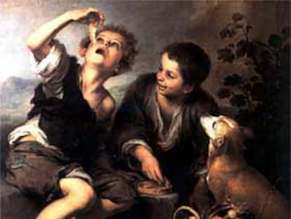 El cuadro Niños comiendo pastel, de Murillo, hacia 1675-1680 (Alte Pinakothek de Múnich).