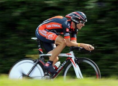 Alejandro Valverde, durante la contrarreloj.