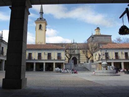Imagen de la plaza Mayor de Brunete.