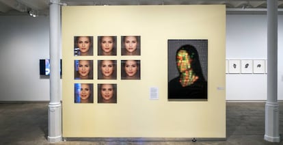 'The average faces of fashion', una serie de imágenes que promedia los rostros de la portada de Vogue en diferentes países durante 25 años, junto a 'The average of everything', de Maria Mavropoulou.