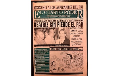 Portada del periodista Marco Aurelio Ramírez, en el periódico Cuarto Poder, de Tehuacán, Puebla.