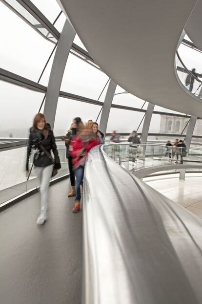 La cúpula del Reichstag, en Berlín, proyectada por Norman Foster.