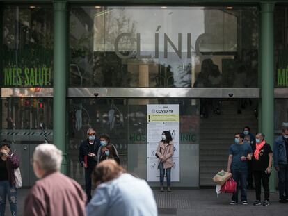 En la imagen, acceso principal del Hospital Clinic. [ALBERT GARCIA]