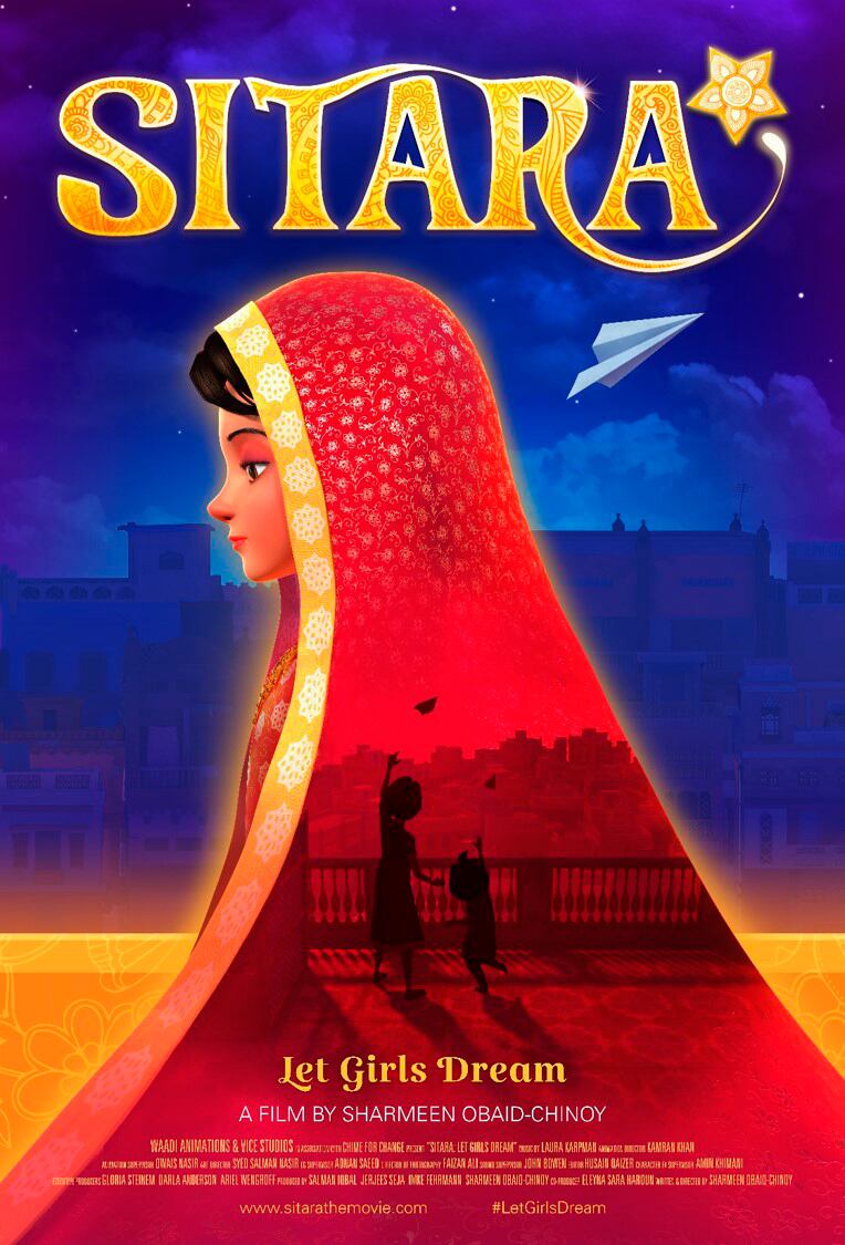 Cartel de ‘Sitara’, el cortometraje de Sharmeen Obaid Chinoy sobre una niña pakistaní que es obligada a renunciar a sus sueños.