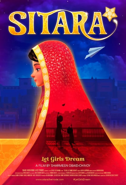 Cartel de ‘Sitara’, el cortometraje de Sharmeen Obaid Chinoy sobre una niña pakistaní que es obligada a renunciar a sus sueños.
