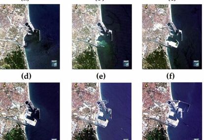 Evolución del puerto de Valencia en los últimos 30 años y su afectación en las playas del sur, que recoge el estudio de la Universitat de València.