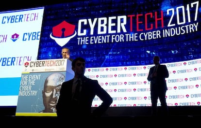 El primer ministro israel&iacute;, Benjamin Netanyahu, durante su discurso en la conferencia CyberTech 2017 en Tel Aviv, Israel.