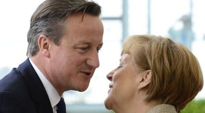 David Cameron y Angela Merkel.