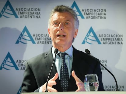 El presidente Mauricio Macri da este miércoles, un discurso ante la Asociación Empresaria Argentina.