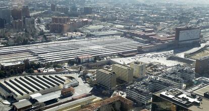 Vista aérea de la estación de Chamartín.