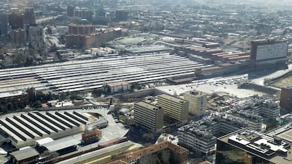 Vista aérea de la estación de Chamartín.