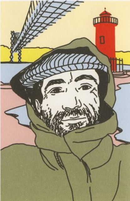 Antonio Muñoz Molina, en una ilustración de Miguel Sánchez Lindo.