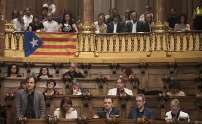 El tinent d'alcalde, Jaume Asens, durant el debat.