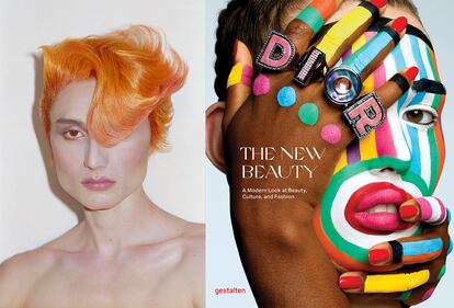 A la izda., La modelo Cameron Lee Phan con peluca del artista japonés Tomihiro Kono y maquillaje de Chiho Omae. A la dcha., la portada del libro ‘The New Beauty’ (editorial Gestalten, 39,90 euros).