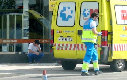 Una ambulancia del servicio de Emergencias Comunidad de Madrid 112, en una foto de archivo.