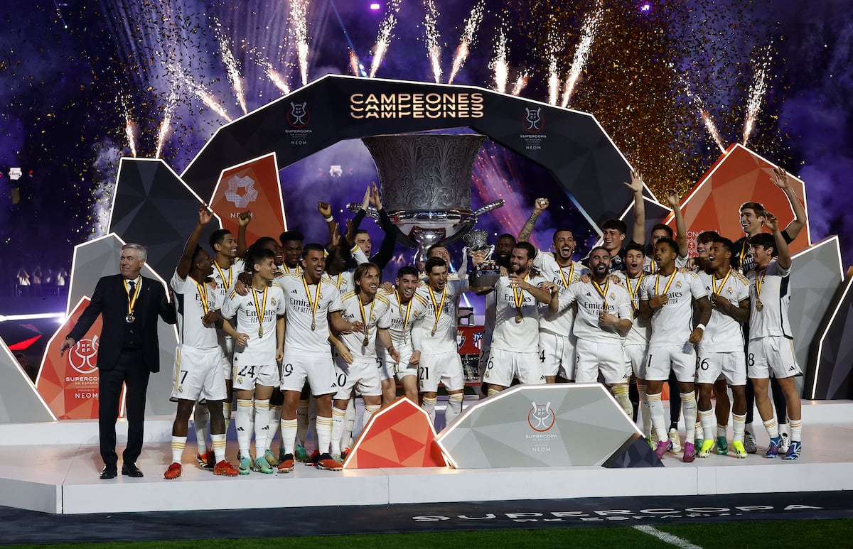 Victoria del Real Madrid sobre el Barcelona en la final de la Supercopa ...