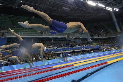 Phelps en los 200 mariposa.