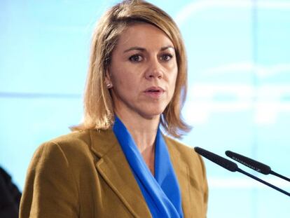 La presidenta del PP de Castilla-La Mancha y secretaria general del Partido Popular, María Dolores de Cospedal.