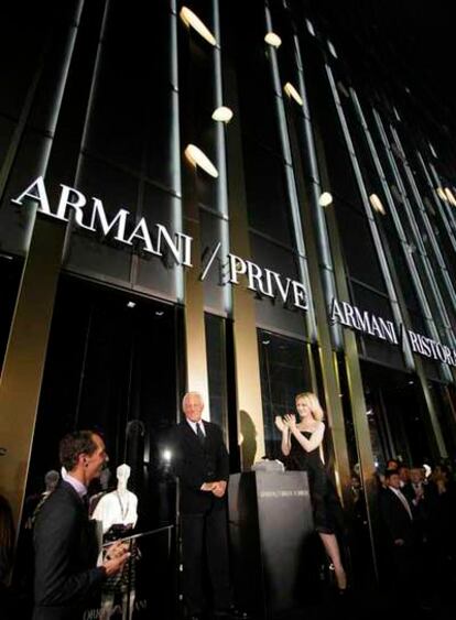 Armani y Cate Blanchett, en la inauguración.