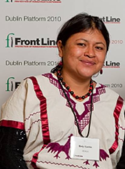 La activista mexicana Alberta Cariño, asesinada en el mismo ataque que Jyri Jaakkola.