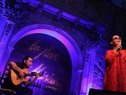 Actuación de la cantante Martirio durante la última edición del festival La Mar de Músicas, en Cartagena (Murcia).