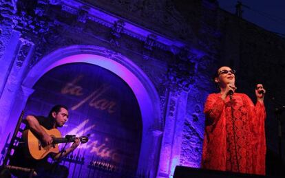 Actuación de la cantante Martirio durante la última edición del festival La Mar de Músicas, en Cartagena (Murcia).