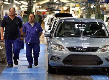 Trabajadores de la factoría de Ford en Almufasses