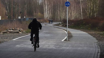 Vista de la autopista para bicicletas en Alemania