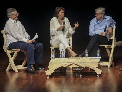 Mois&eacute;s Na&iacute;m, Laura Chinchilla, C&eacute;sar Gaviria y Felipe Calder&oacute;n.