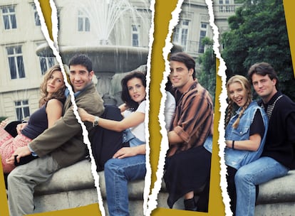 El reparto de 'Friends', una serie que creó un subgénero sobre la amistad entre jóvenes adultos.