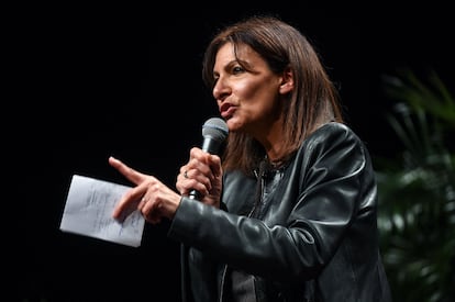 Anne Hidalgo, el 27 de enero en un acto de campaña.