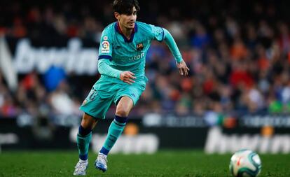 Collado, en el partido de Liga contra el Valencia. 