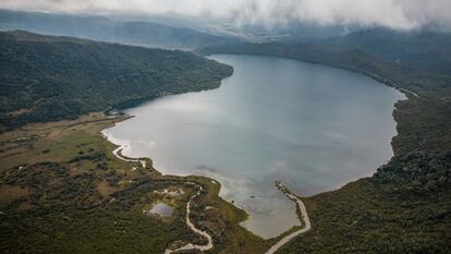 Vista de la Laguna de Chingaza, la principal fuente de agua de Bogotá, en el Parque Nacional Natural Chingaza, Colombia, el 19 de marzo.