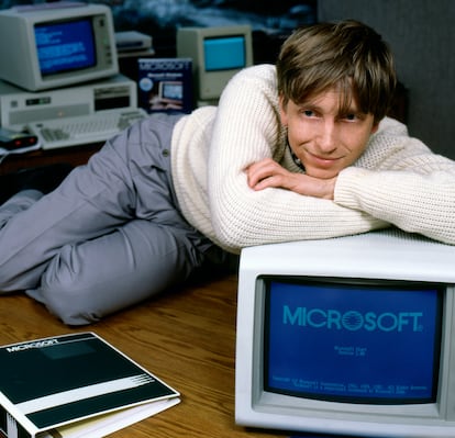 El fundador de Windows, Bill Gates, en 1985