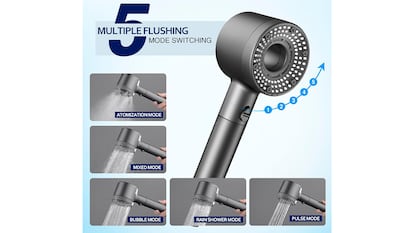 Alcachofa de alta presión sobre fondo blanco.