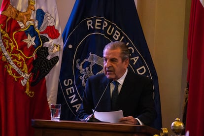 Eduardo Frei, presidente de Chile entre 1994 y 2000, durante la ceremonia en honor a Piñera. 