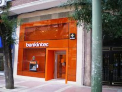 Una oficina de Bankinter, que acumula una revalorizaci&oacute;n de m&aacute;s del 135% en Bolsa en lo que va de 2013.